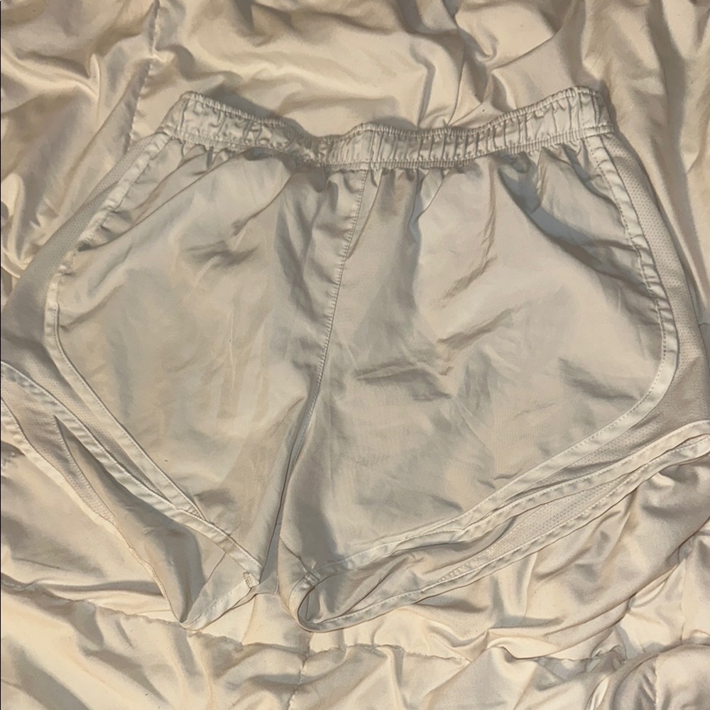Nike Cream Athletic Shorts with Elastic Waistband
